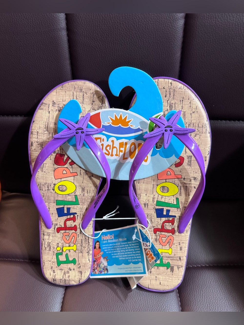 Girls' Purple Starfish Sandals -